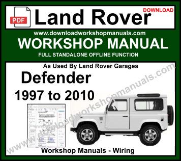 Land Rover Defender Service Repair Workshop Manual Download
